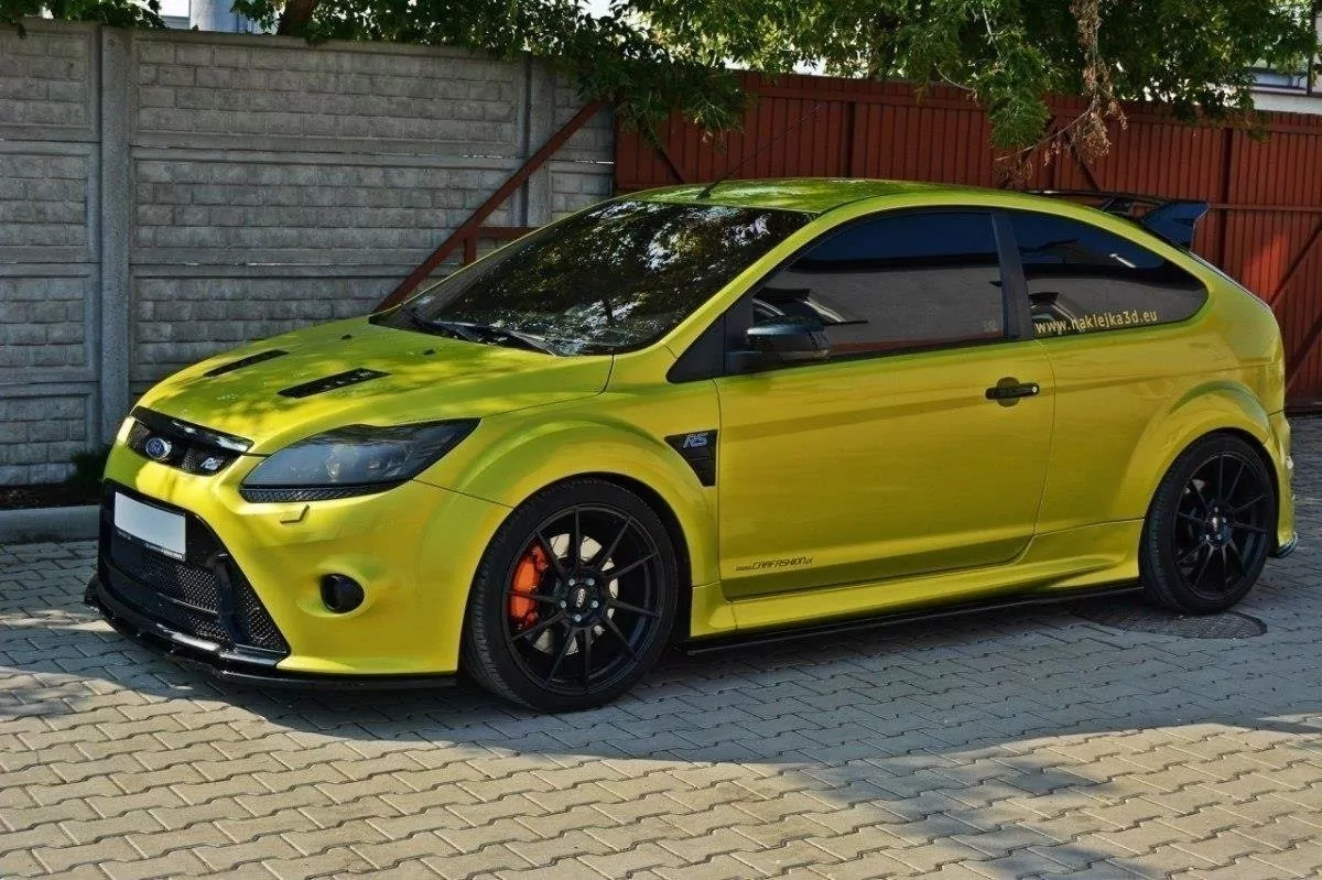 Front Ansatz Passend Für V.1 Passend Für FORD FOCUS MK2 RS Schwarz Hochglanz Schwarz Hochglanz