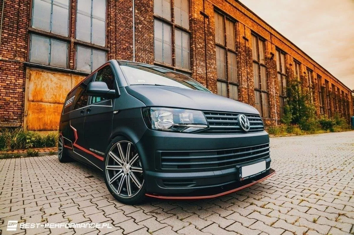 VW T6 Front Ansatz Passend Für V.1 Passend Für Schwarz Hochglanz Schwarz Hochglanz