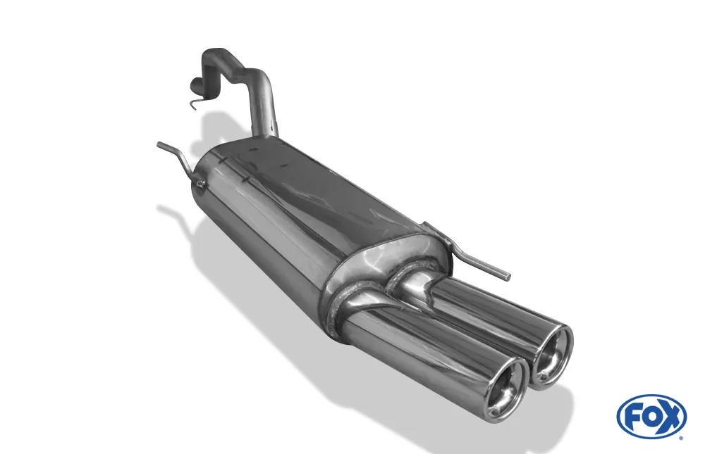 VW Bus T4 Syncro  Endschalldämpfer inkl. Verbindungsrohr mit Halter - 2x80 Typ 13