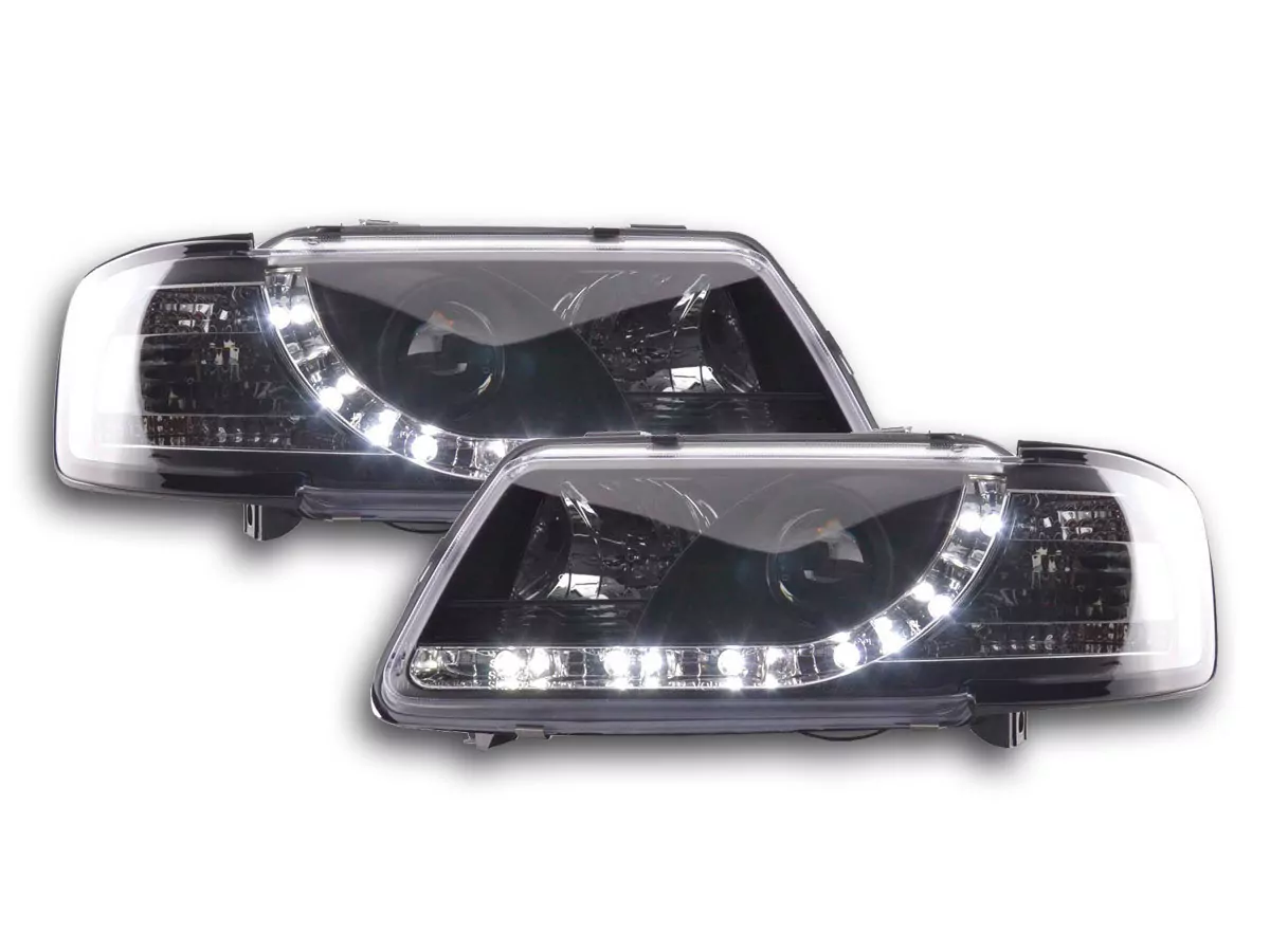 Scheinwerfer Set Daylight LED TFL-Optik Audi A3 Typ 8L Bj. 96-00 schwarz