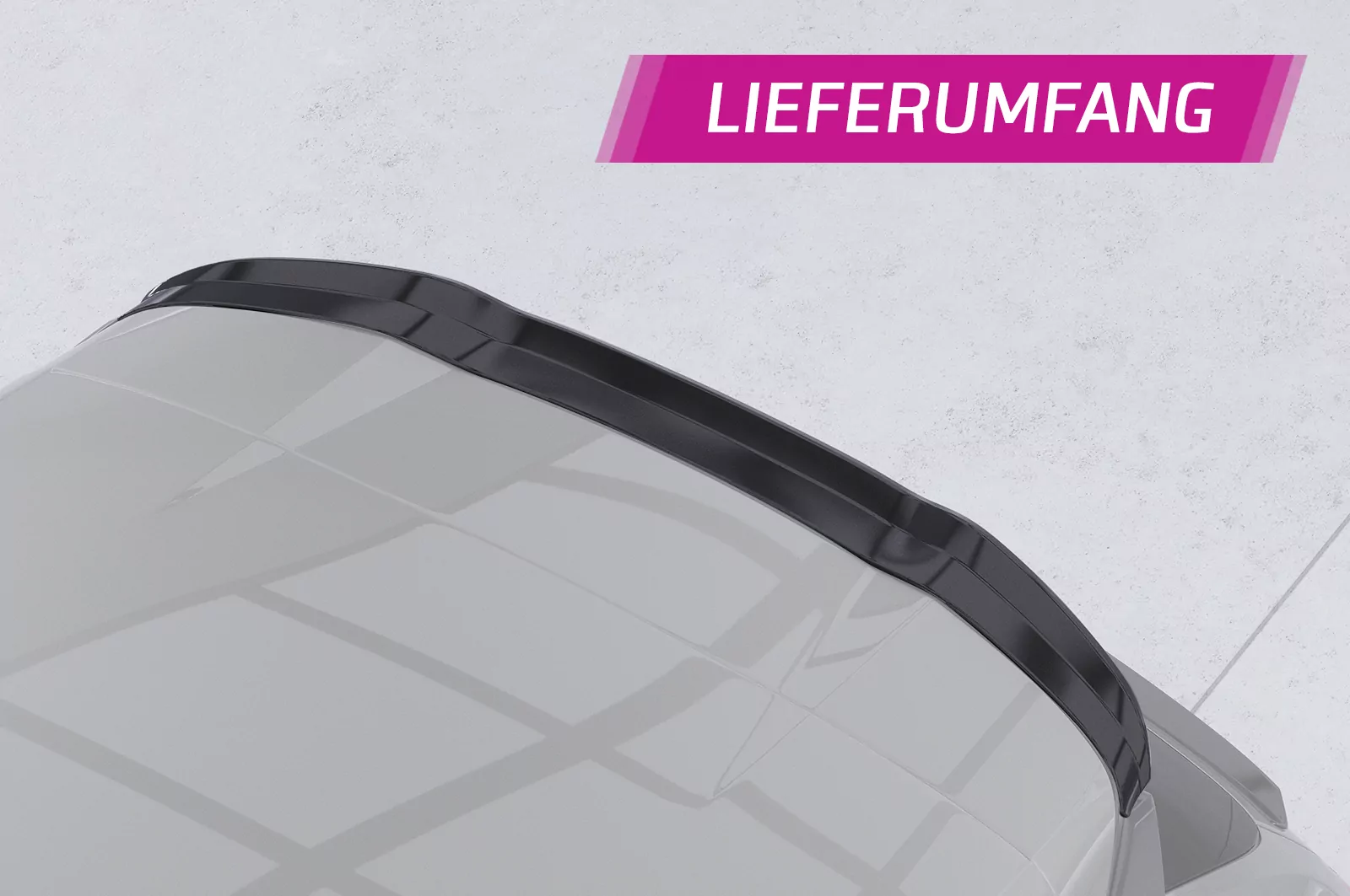 Heckflügel mit ABE für Porsche Cayenne Typ 92A HF757 Schwarz Strukturiert