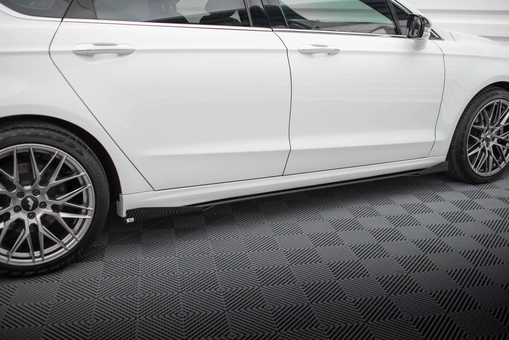 Seitenschweller Flaps Für Ford Mondeo Sport Mk5 Facelift / Fusion Sport Mk2 Facelift Schwarz Hochglanz