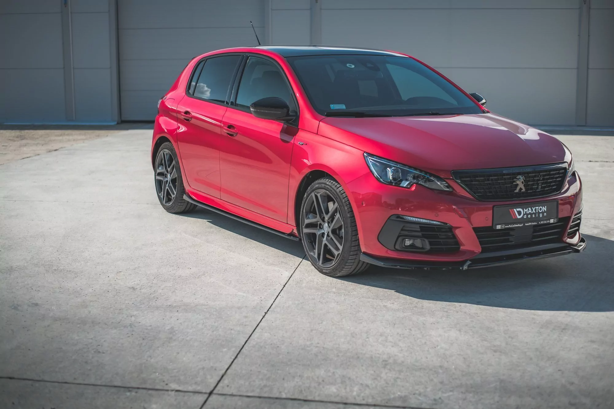 Seitenschweller Ansatz Für Peugeot 308 GT Mk2 Facelift Schwarz Hochglanz