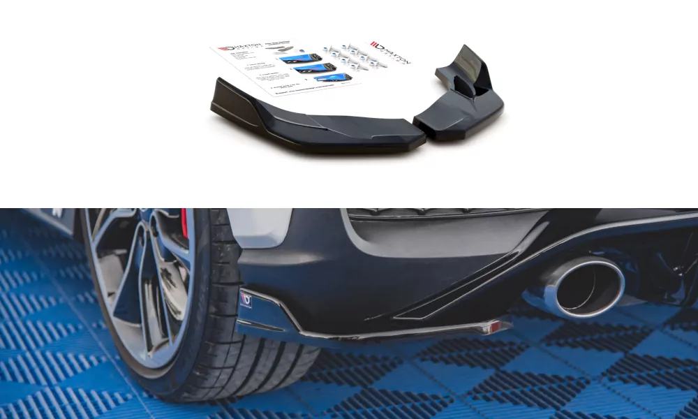 Heck Ansatz Flaps Diffusor V.4 Passend Für Hyundai I30 N Mk3 Hatchback Schwarz Hochglanz