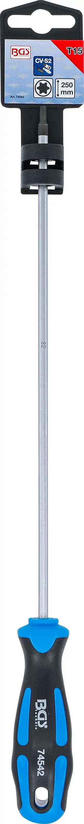 Schraubendreher | T-Profil (für Torx) T15 | Klingenlänge 250 mm