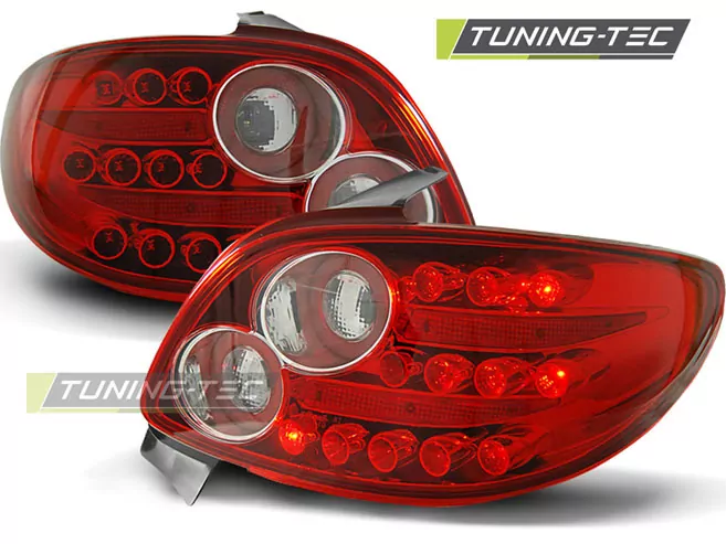 Peugeot 206 10.98- Red White Led