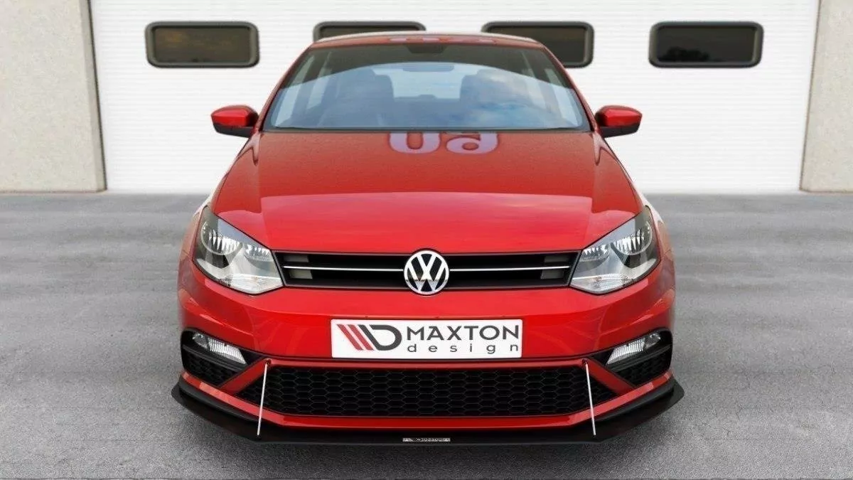 LAME DU PARE-CHOCS AVANT / SPLITTER VW POLO V GTI Se Monte Sur: VW Polo Mk5 GTI 2015 -   Vente Concerne:LAME DU PARE-CHOCS AVEC Koppelstangen Kit De Montage (colle, Visserie) Notice De MontageLa Lame Est Noi