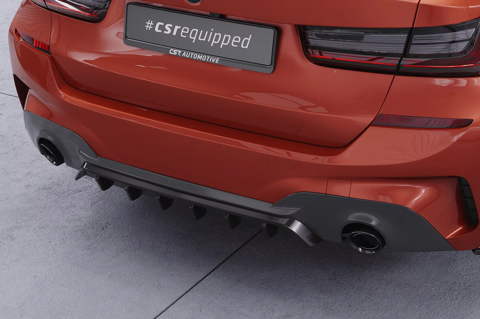 Heckansatz für BMW 3er G20 / G21 HA481 Schwarz Strukturiert