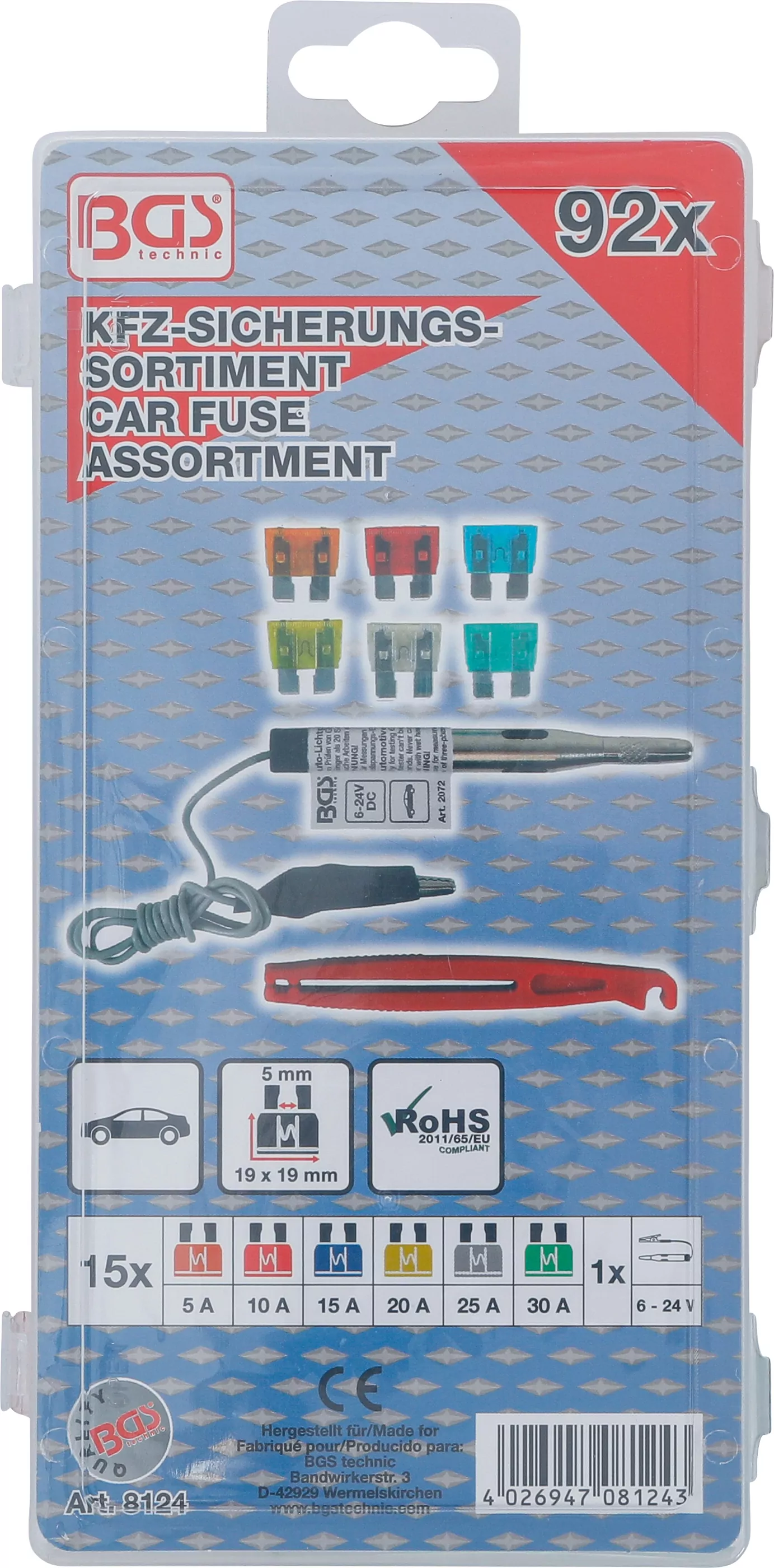 Kfz-Sicherungs-Sortiment | Standard | 92-tlg.