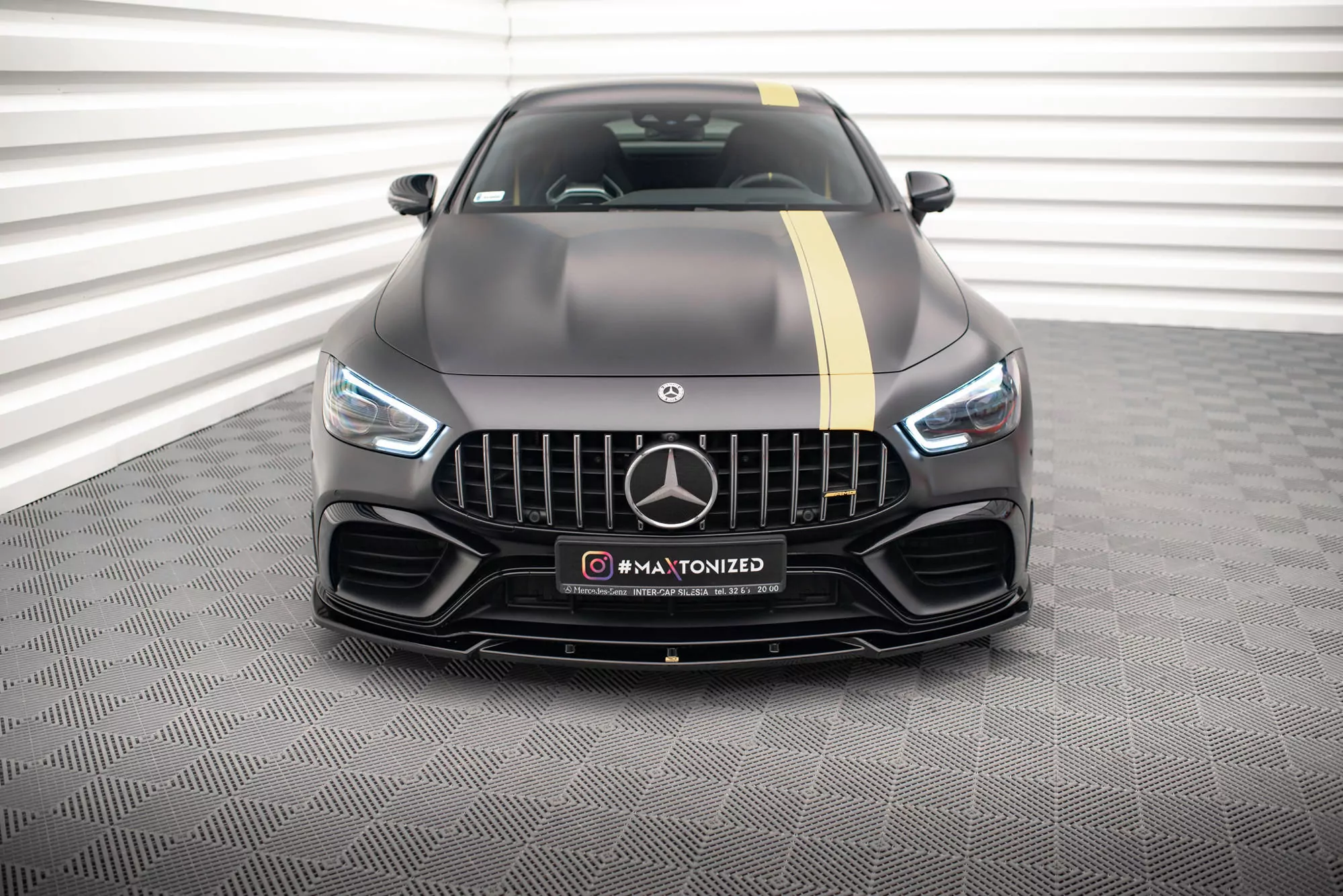 Front Ansatz V.3 Für Mercedes-AMG GT 63S 4-Door Coupe Aero Schwarz Hochglanz