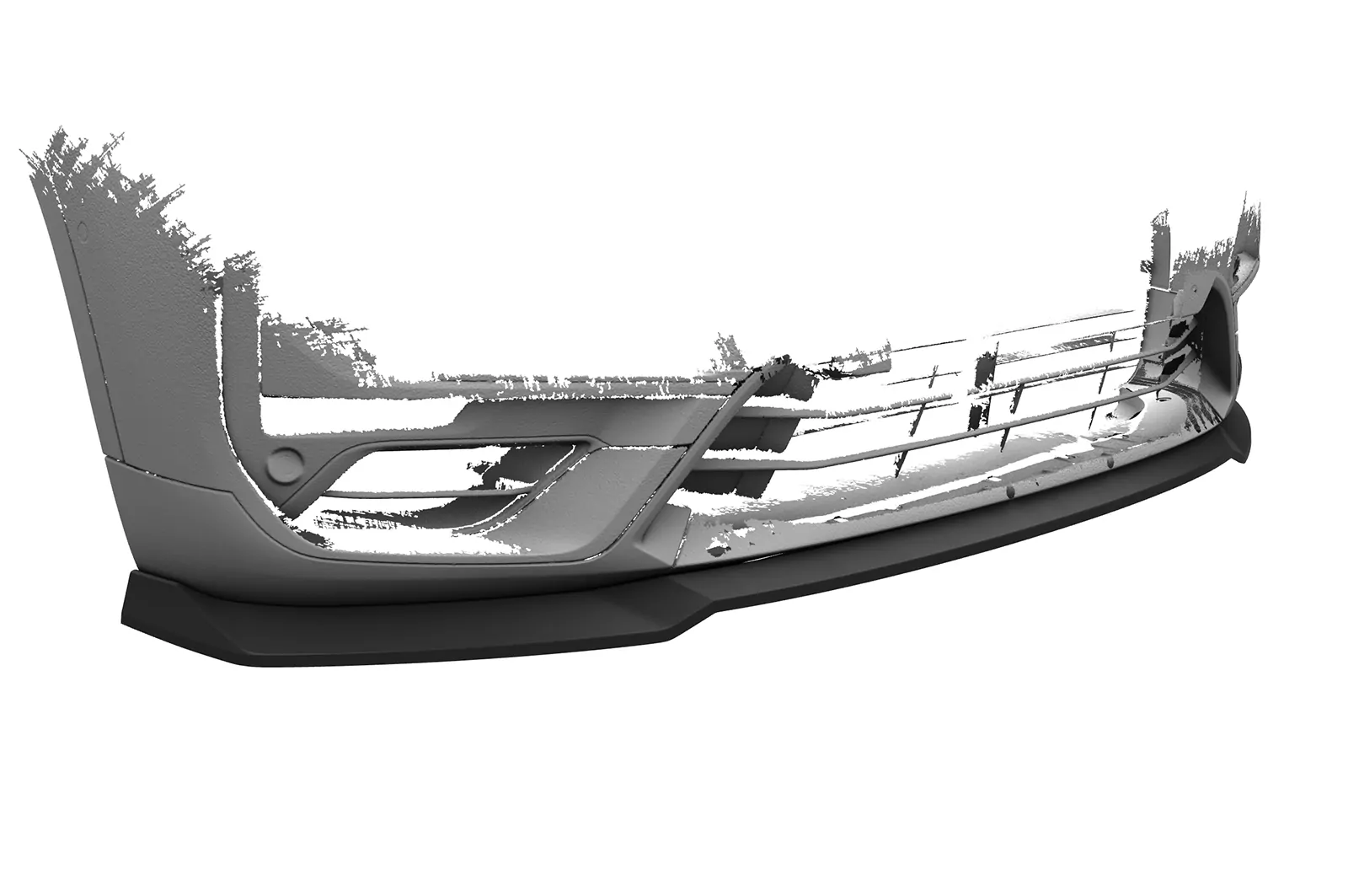 Cup-Spoilerlippe mit ABE für BMW X1 (F48) CSL662 Schwarz Strukturiert