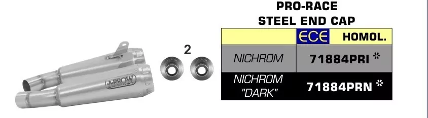 Arrow Pro-Race Edelstahl Schwarz Ducati Scrambler 1100 18-19