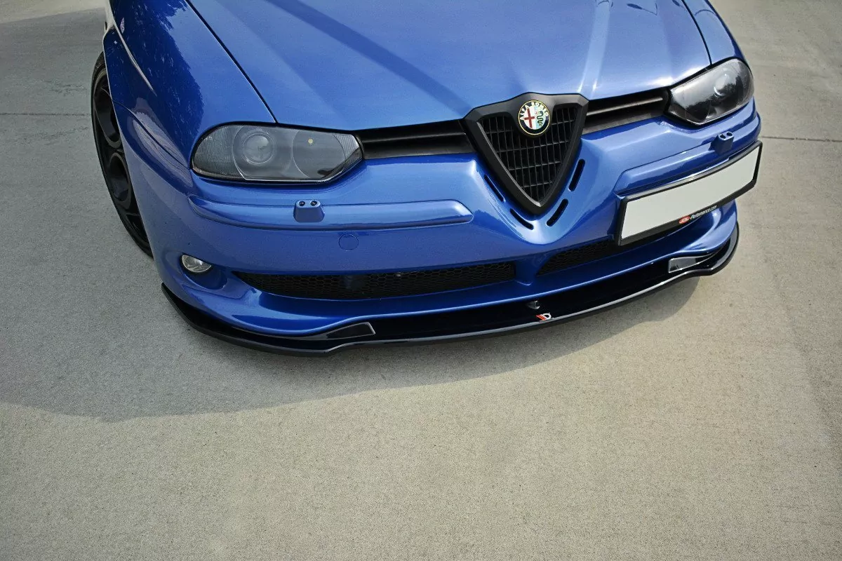 Front Ansatz Passend Für V.1 Passend Für ALFA ROMEO 156 GTA  Schwarz Hochglanz Schwarz Hochglanz