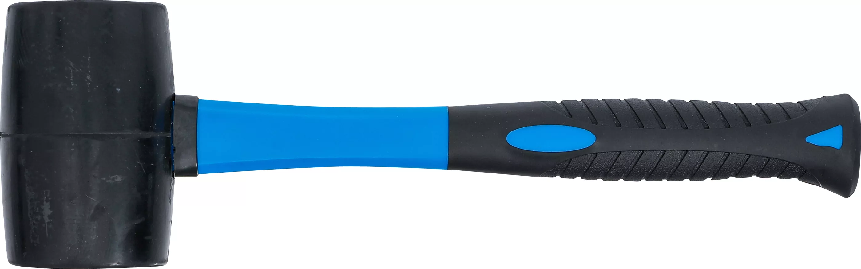 Gummihammer | Fiberglasstiel | schwarzer Kopf | Ø 60 mm | 500 g