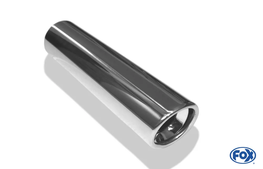 Anschweißendrohr Typ 17  Ø 70 mm / Länge: 300 mm - rund / eingerollt / 15° abgeschrägt / mit Absorber