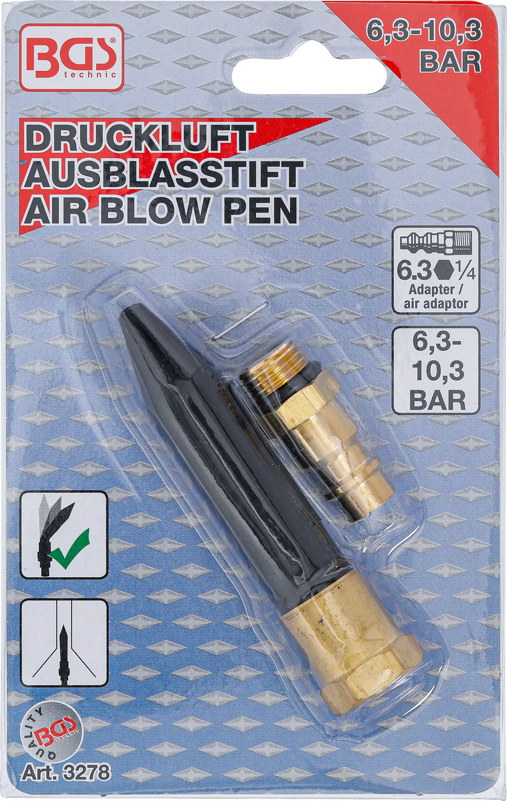 Druckluft-Ausblasstift | 80 mm