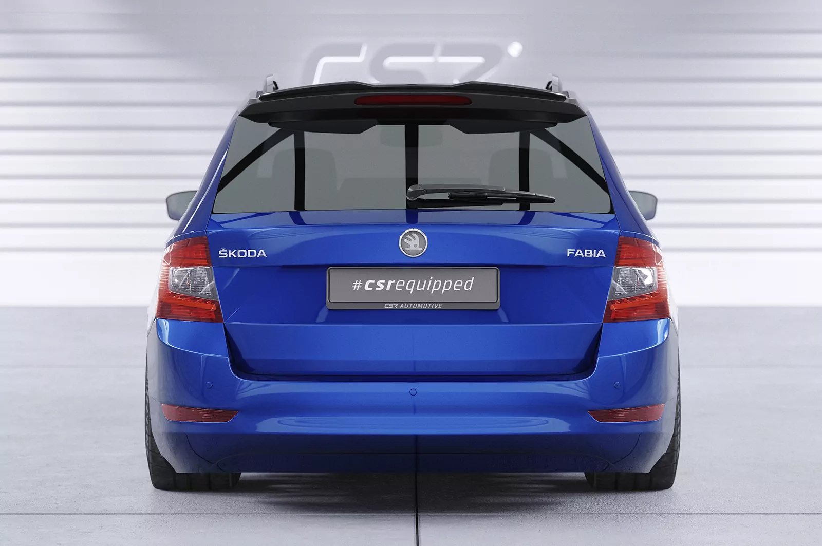 Heckflügel mit ABE fürSkoda Fabia 3 Combi HF885 Schwarz Strukturiert