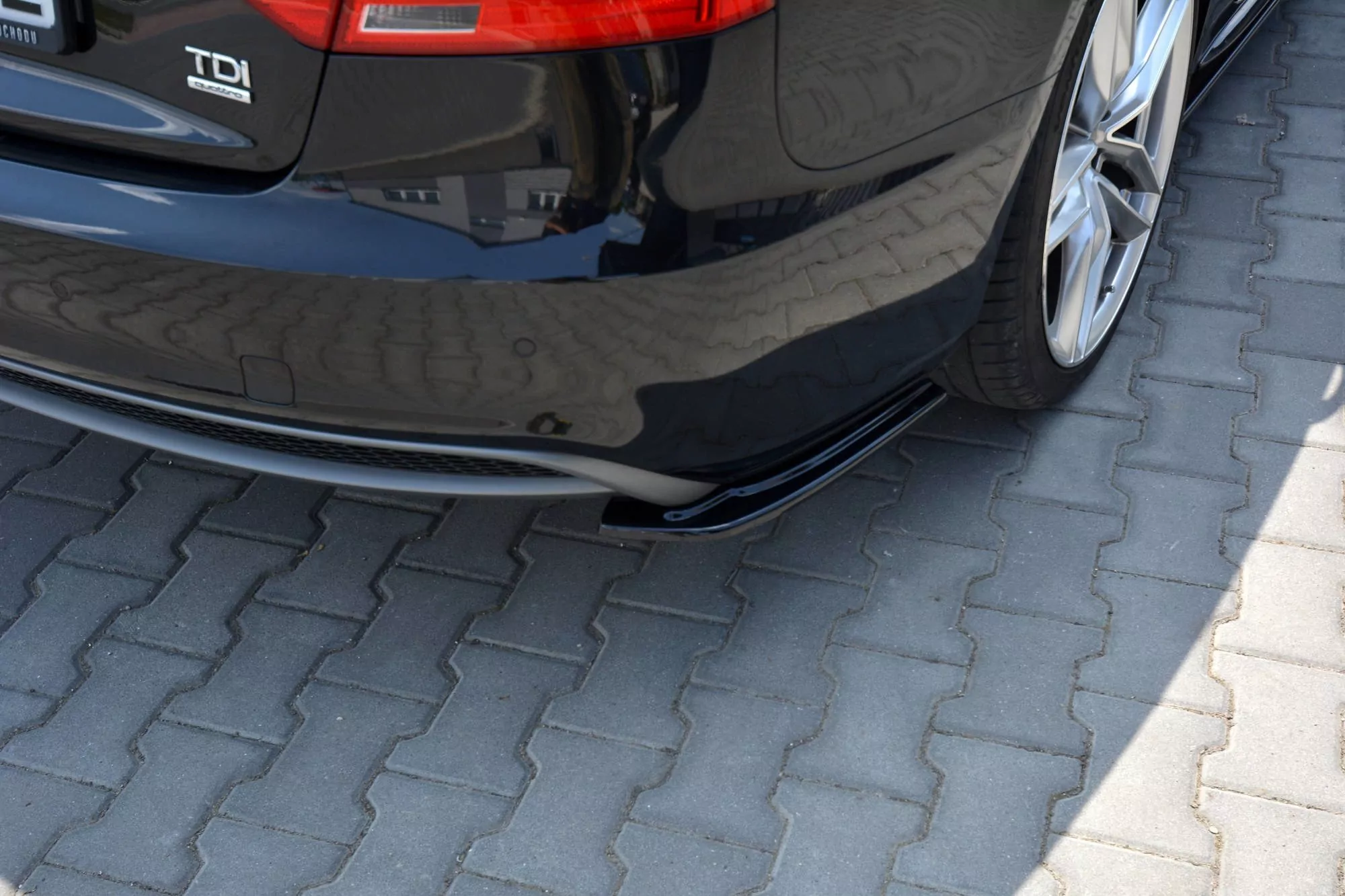 Heck Ansatz Flaps Diffusor Passend Für Passend Für AUDI A5 SPORTBACK S-LINE 8T Schwarz Hochglanz Schwarz Hochglanz