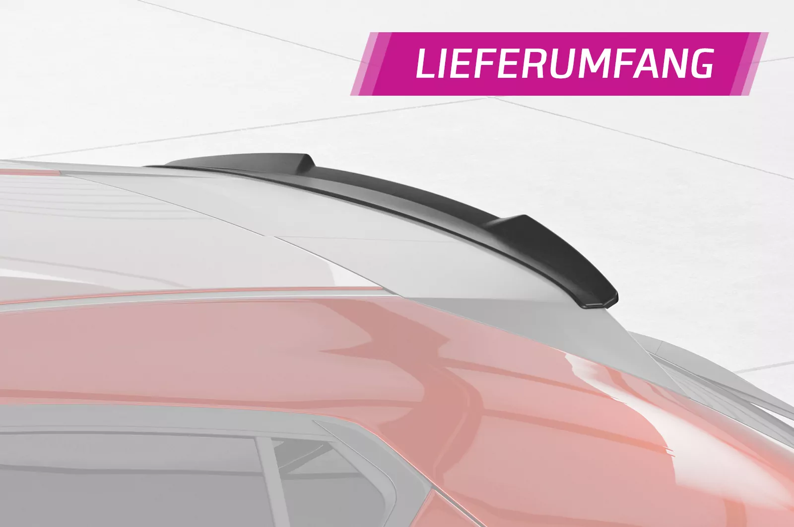 Heckflügel mit ABE für Mazda 3 (Typ BP) Schrägheck HF894 Schwarz Strukturiert