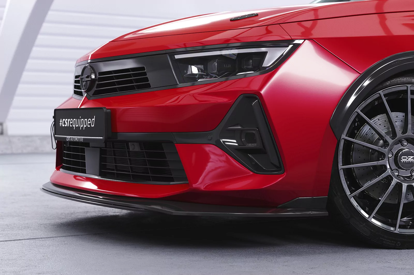 Cup-Spoilerlippe mit ABE für Opel Astra L CSL785 Schwarz Strukturiert