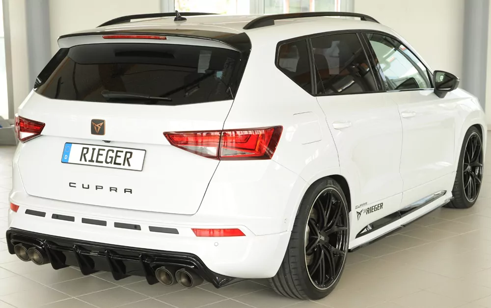 Rieger Seitenschweller rechts ansatz (3-tlg.) matt schwarz für Seat Ateca Cupra (5FP)  08.20- (ab Facelift)