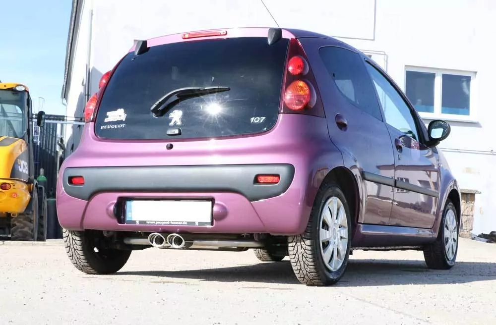 CitroenC1/ Peugeot 107/ Toyota Aygo  Endschalldämpfer Ausgang mittig - 2x106x71 Typ 33