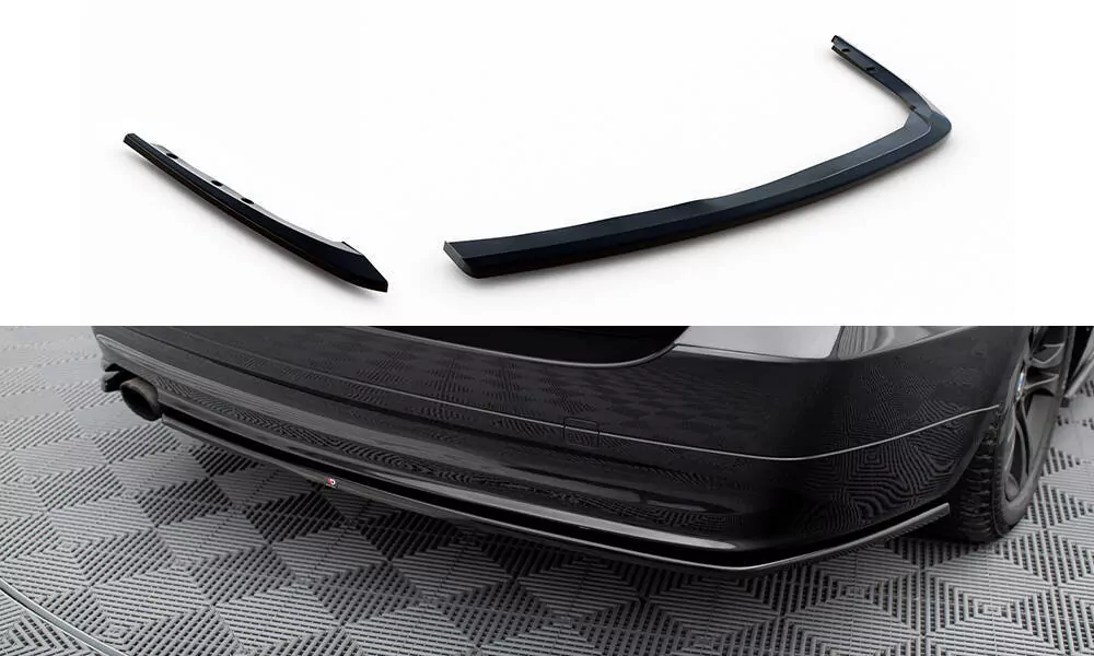 Heck Ansatz Flaps Diffusor Für BMW 3er Touring E91 Schwarz Hochglanz