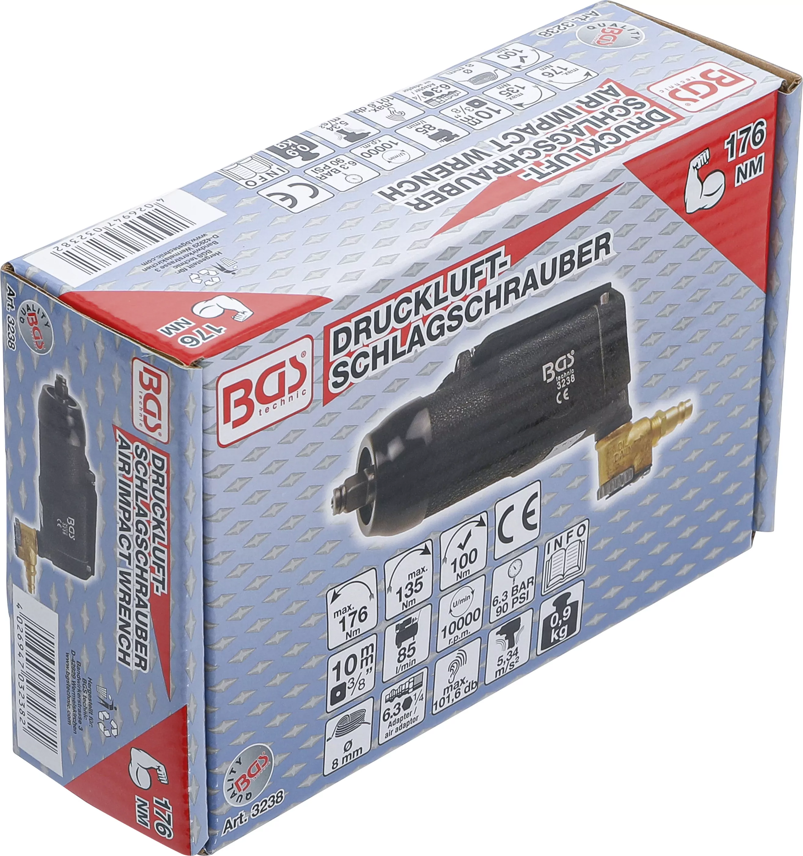 Druckluft-Schlagschrauber | 10 mm (3/8") | "Butterfly" | 135 Nm