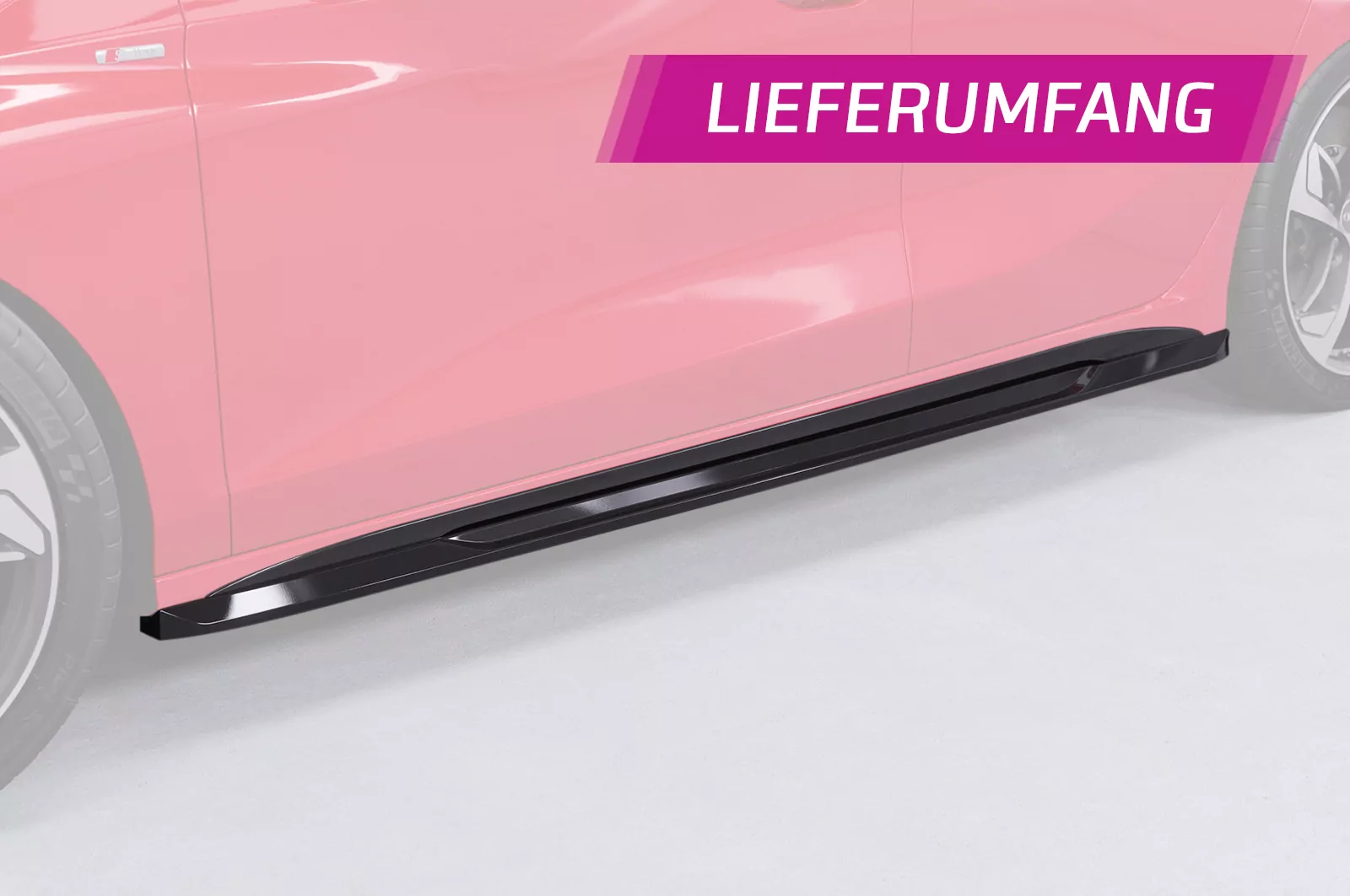 Seitenschweller für Audi A3 S-Line / S3 (8Y) SS532 Schwarz Strukturiert