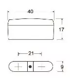 Led-kennzeichenbeleuchtung "tri" Mit Halter, E-geprüft, (auch Als Standlicht Verwendbar)