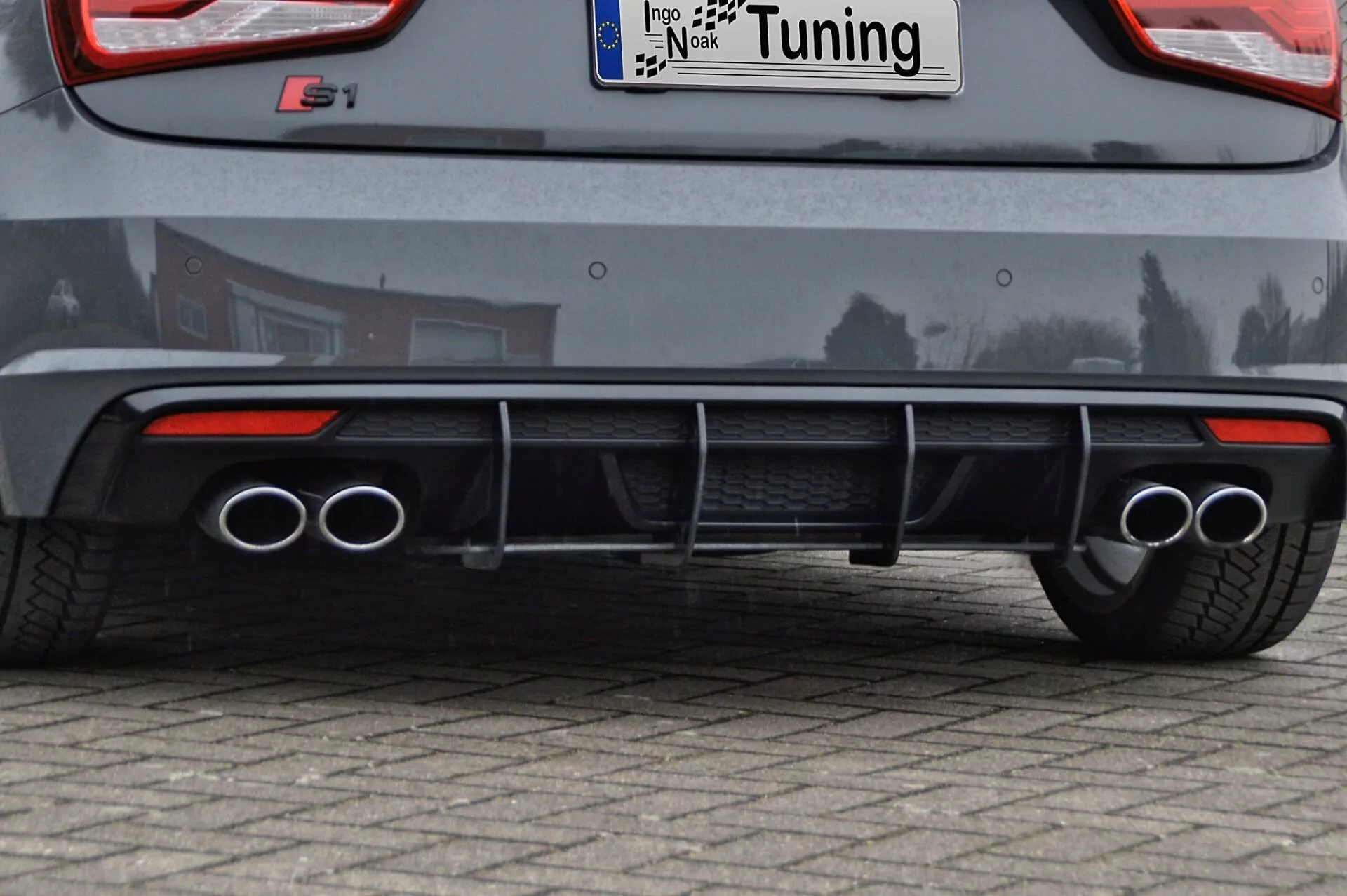 Racing Heckansatz Heckeinsatz Diffusor für Audi S1 8X