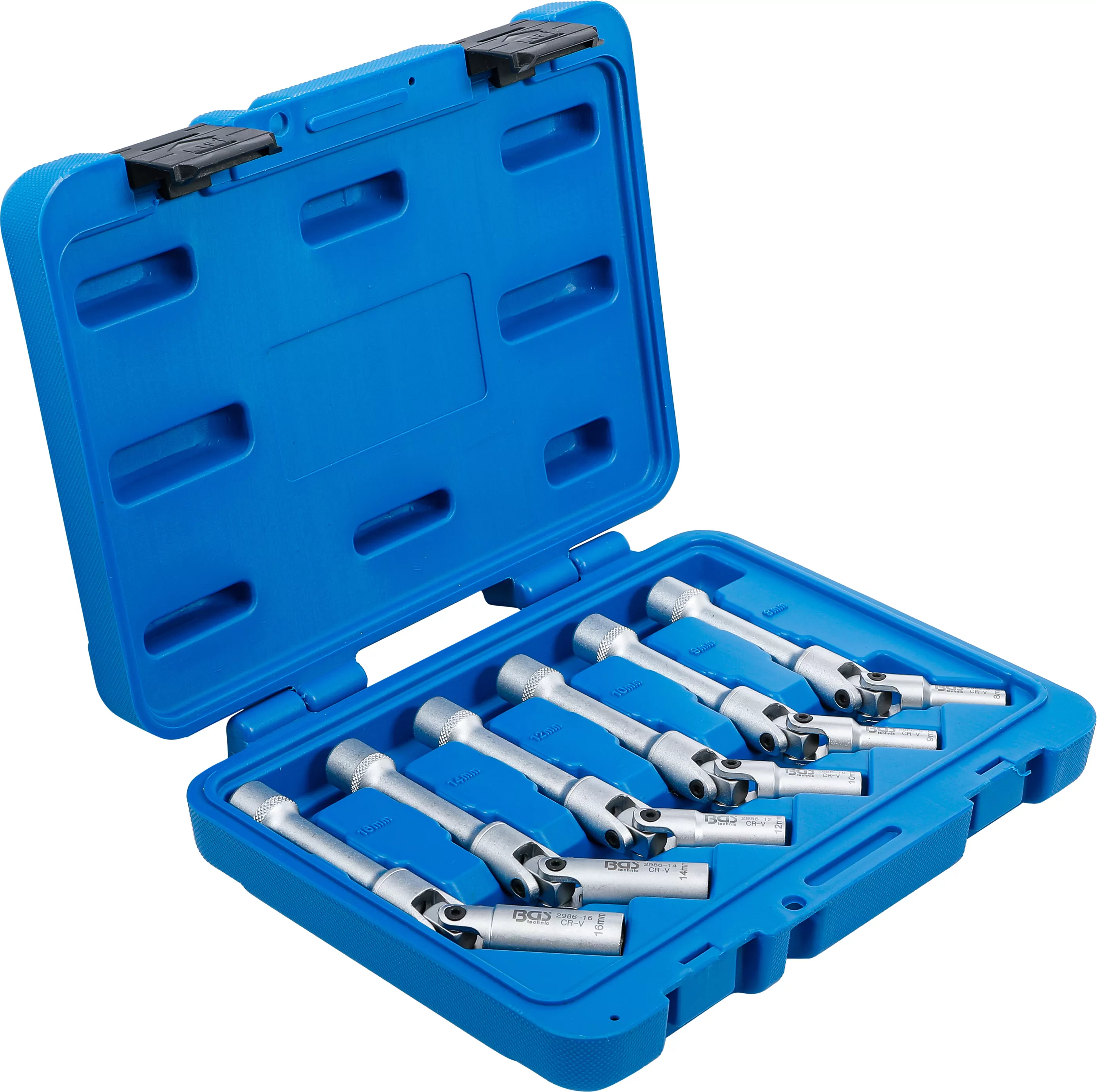 Universal Glühkerzen-Gelenkschlüssel-Satz, Sechskant | Antrieb Innenvierkant 10 mm (3/8") | SW 8 - 16 mm | 6-tlg.