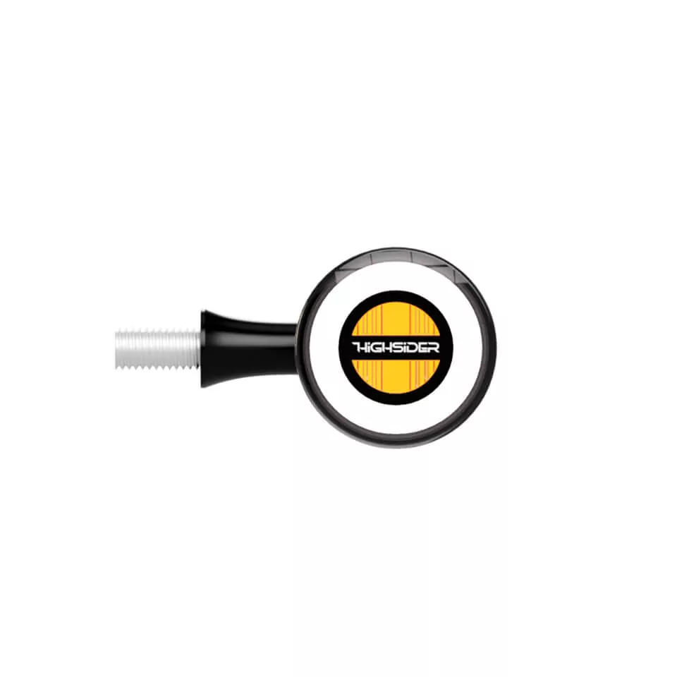 HIGHSIDER pro Rocket Bullet LED Blinker/Positionslicht Schwarz/Getönt 2in1, E-Geprüft (Paar)