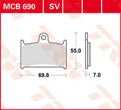 Scheibenbremsbeläge Mcb690sv