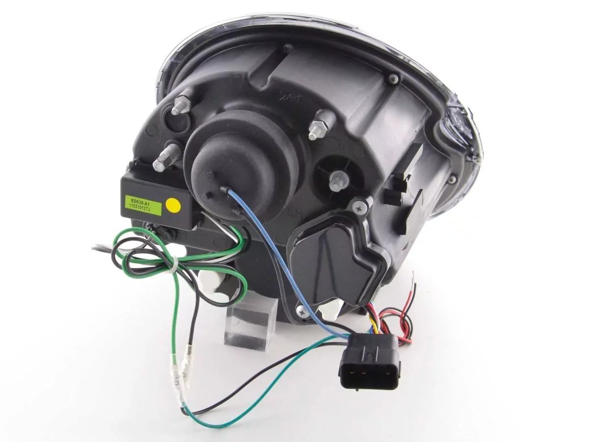 Scheinwerfer Set Daylight LED TFL-Optik Mini Cooper Typ R50 Bj. 01-06 schwarz