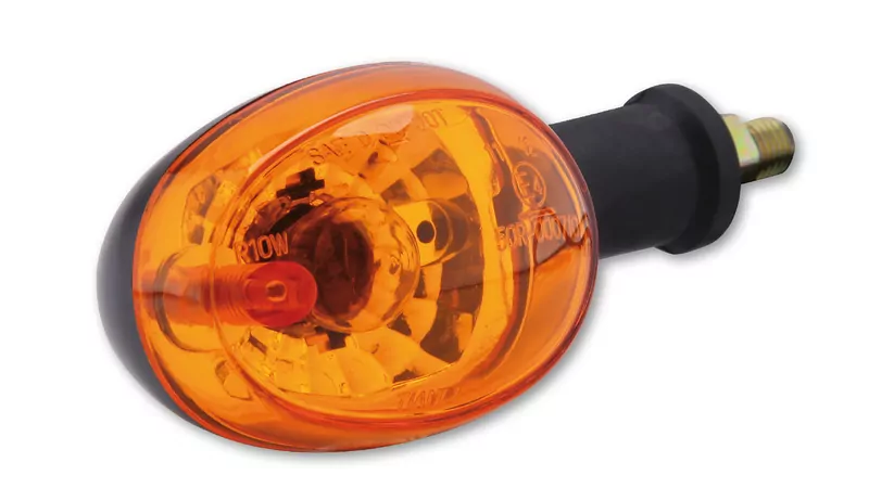 SHIN YO Indicator Black/Orange Oval, E-Approved (Pair)