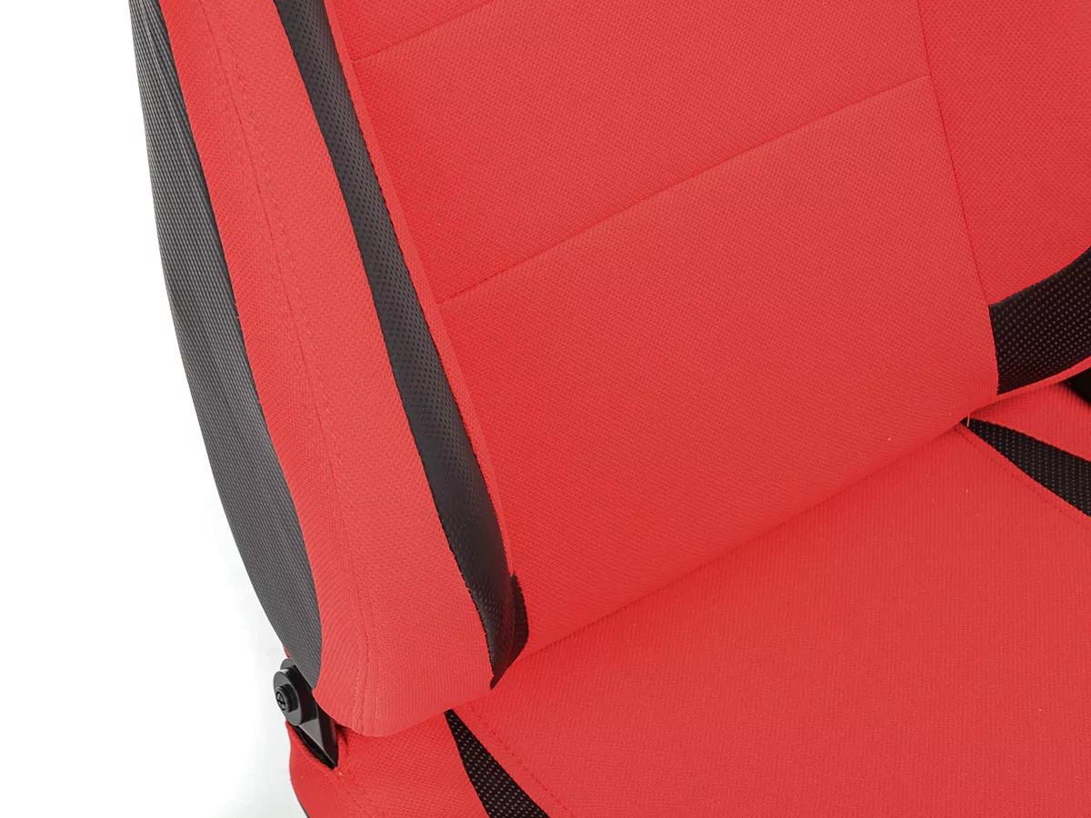 FK Sportsitze Auto Halbschalensitze Set Köln Kunstleder/Stoff schwarz/rot