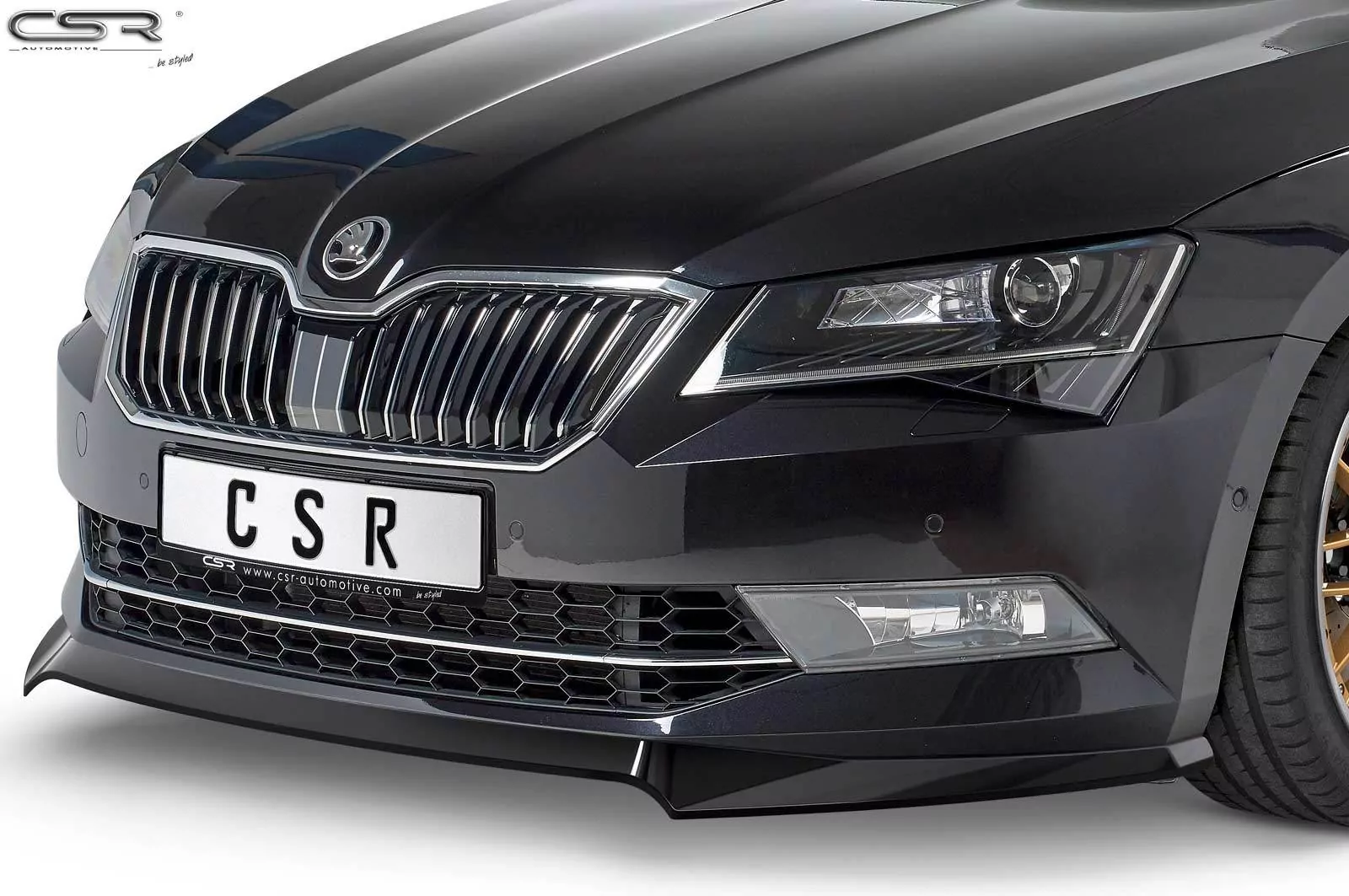 Cup-Spoilerlippe mit ABE für Skoda Superb III (Typ 3V) CSL401 Strukturiert (schwarz matt)