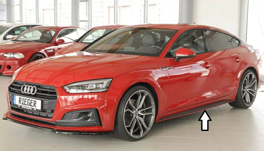 Rieger Seitenschwelleransatz für Audi A5 S5 (B9/F5) | Sportback 11.16-12.19 (bis Facelift) nur für S-Line-Schweller