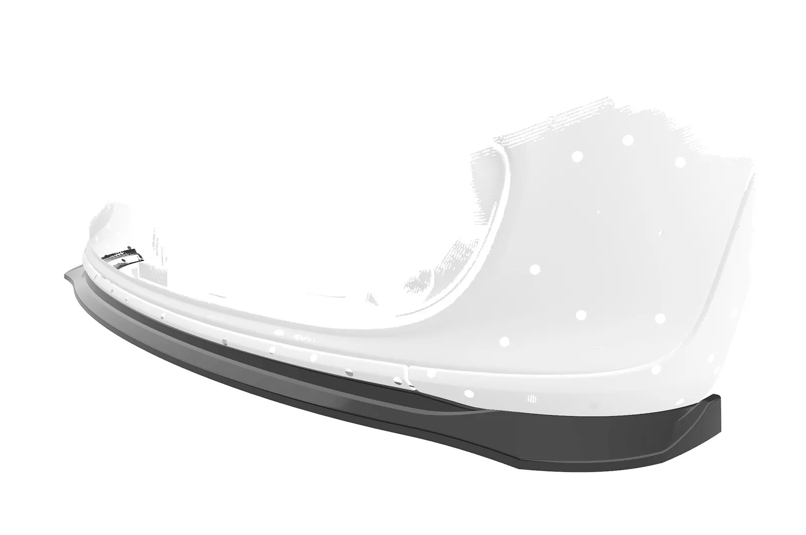 Cup-Spoilerlippe mit ABE für Renault Twingo 3 GT CSL559 Schwarz Strukturiert