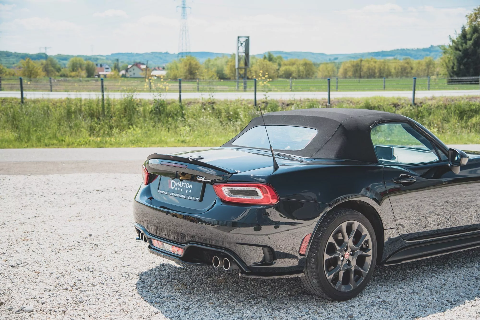 Spoiler CAP Passend Für Fiat 124 Spider Abarth Schwarz Hochglanz
