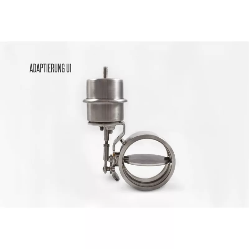 Anschraubendrohr Typ 44 mit Schelle einfach - 140x90mm  Oval eingerollt / abgeschrägt / mit schwarzem Absorber - L_ (mm) und d_ (mm innen) ist flexibel - muss angeben werden - L minimum 300mm und maximal 500mm