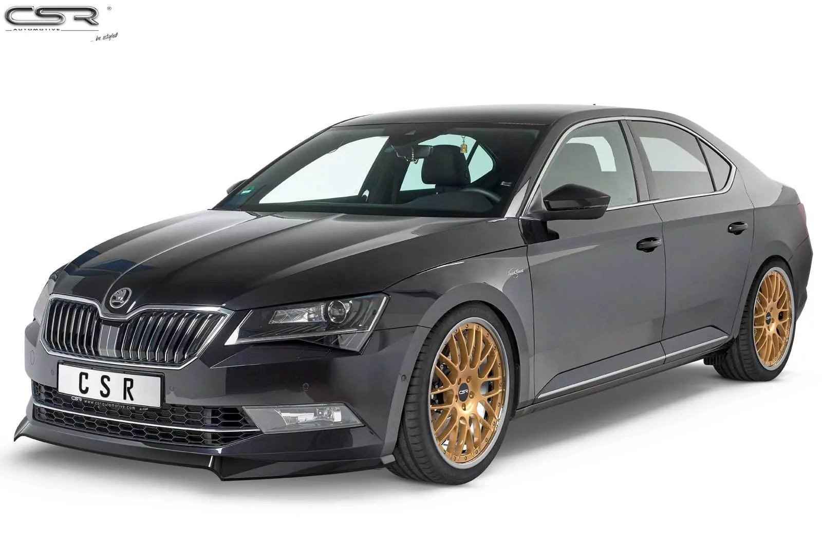 Cup-Spoilerlippe mit ABE für Skoda Superb III (Typ 3V) CSL401-M Carbon Look (matt)