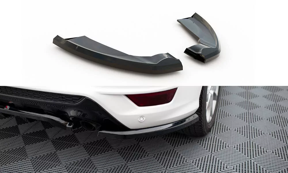 Heck Ansatz Flaps Diffusor Für Ford Kuga ST-Line Mk2 Schwarz Hochglanz