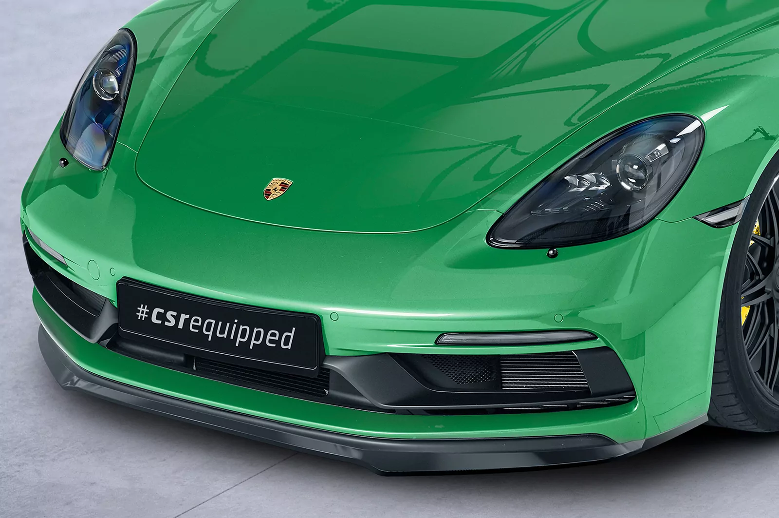 Cup-Spoilerlippe mit ABE für Porsche 718 Cayman/Boxster GTS 4.0 (982) CSL575 Schwarz Strukturiert