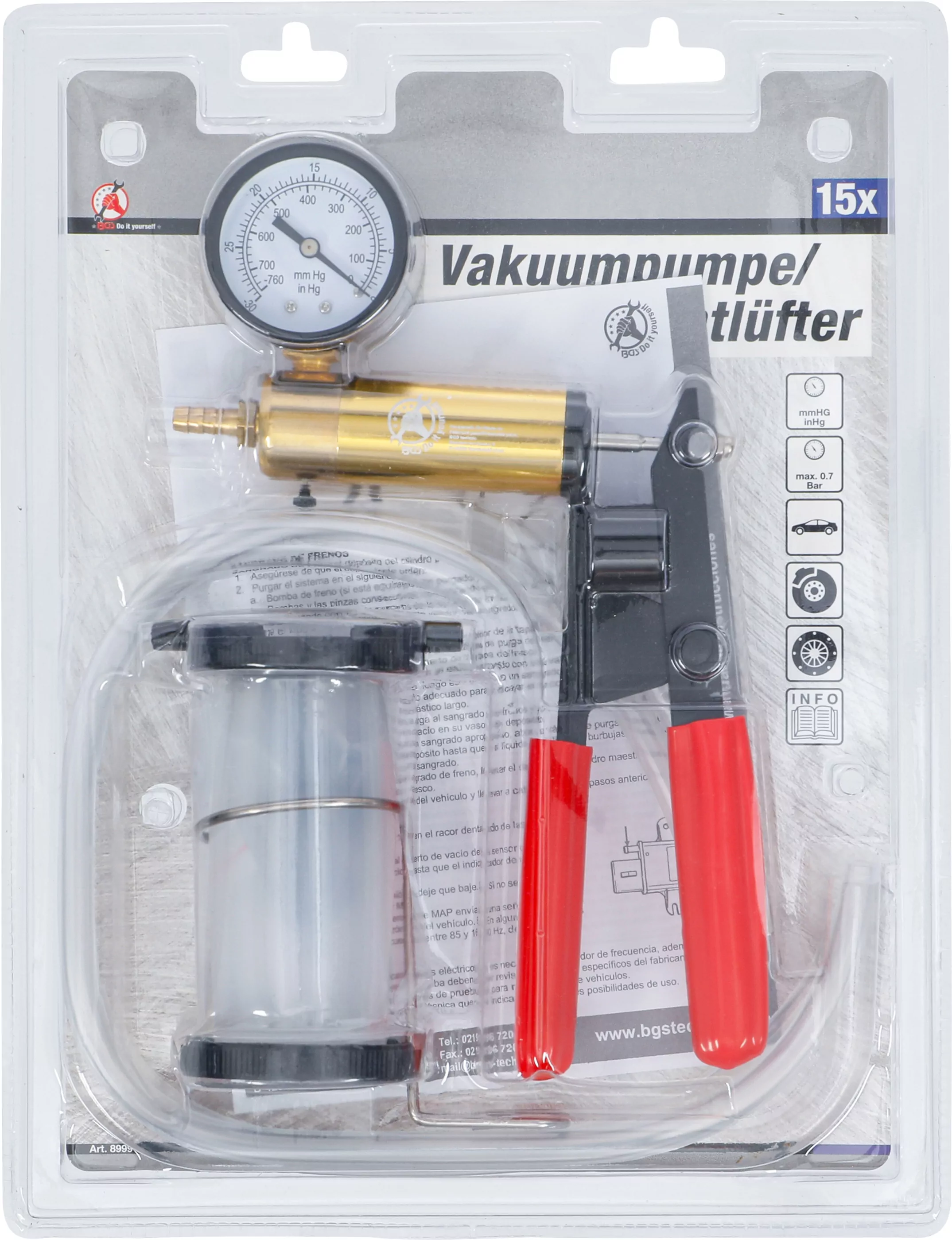 Vakuumpumpe / Bremsenentlüfter | max. 0,7 bar