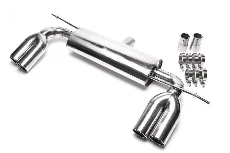 TA Technix Duplex Edelstahl Sportendschalldämpfer Links+Rechts 2x76mm passend für Audi A3 (8P)/ VW Golf V, Golf V Plus (1K/1KP)