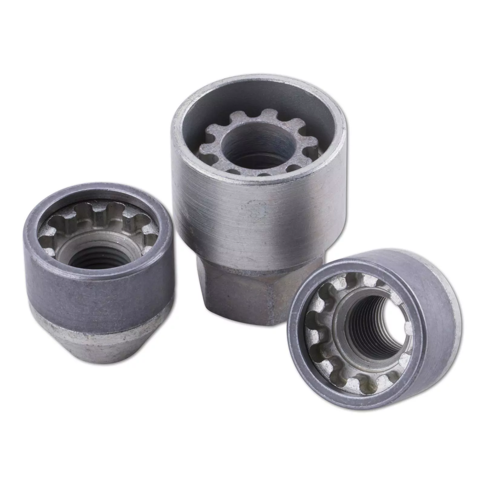 ST Radmutter Diebstahlsicherung M12x1,25 KE 60° offen SW 21 silber (2 Muttern + Schlüssel) Alle Alle