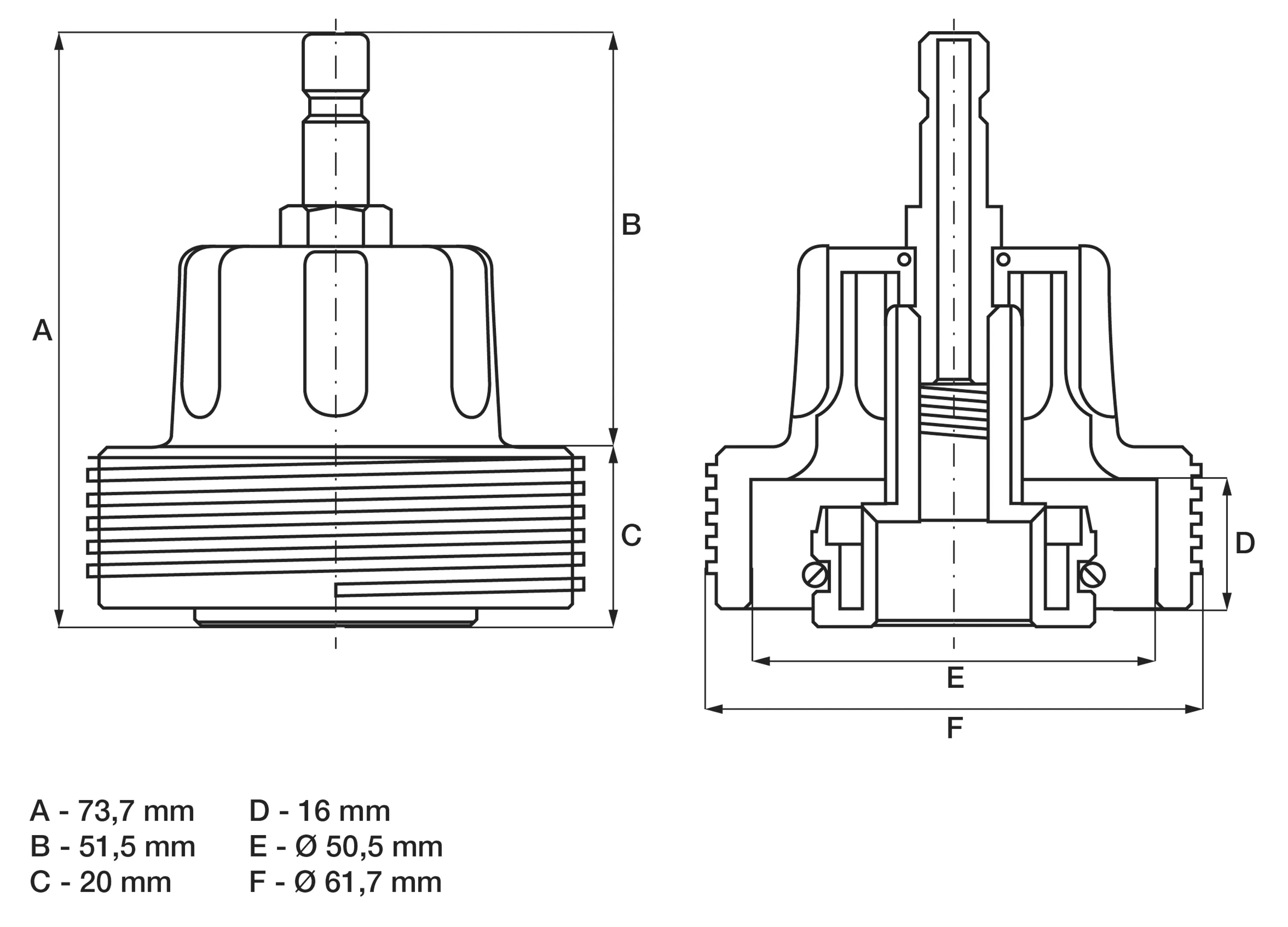 Adapter Nr. 23 für Art. 8027, 8098 | für VAG