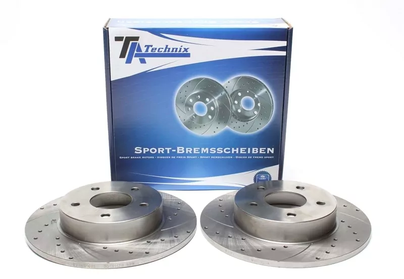 TA Technix Sport Bremsscheiben Satz Hinterachse passend für Nissan Almera / Primera